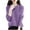 Purple, variant on Cardigans for Women Plus Sizes Women's Solid Color Long Sleeved Round Neck Knitted Sweater Thin Cardigan Sweater Top