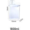 thumbnail image 4 of 1800ML Laundry Powder Container, Airtight Laundry Detergent Powder Storage Box with Measuring Cup and Handle Transparent Plastic Laundry Detergent Dispenser for Washing Powder,Soda Powder,Grain, 4 of 7