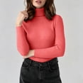 thumbnail image 3 of Diufon Turtleneck Sweaters for Women Fall Winter Warm Long Sleeve Ribbed Knit Pullover Slim Fitted Basic Layering Tops, 3 of 10
