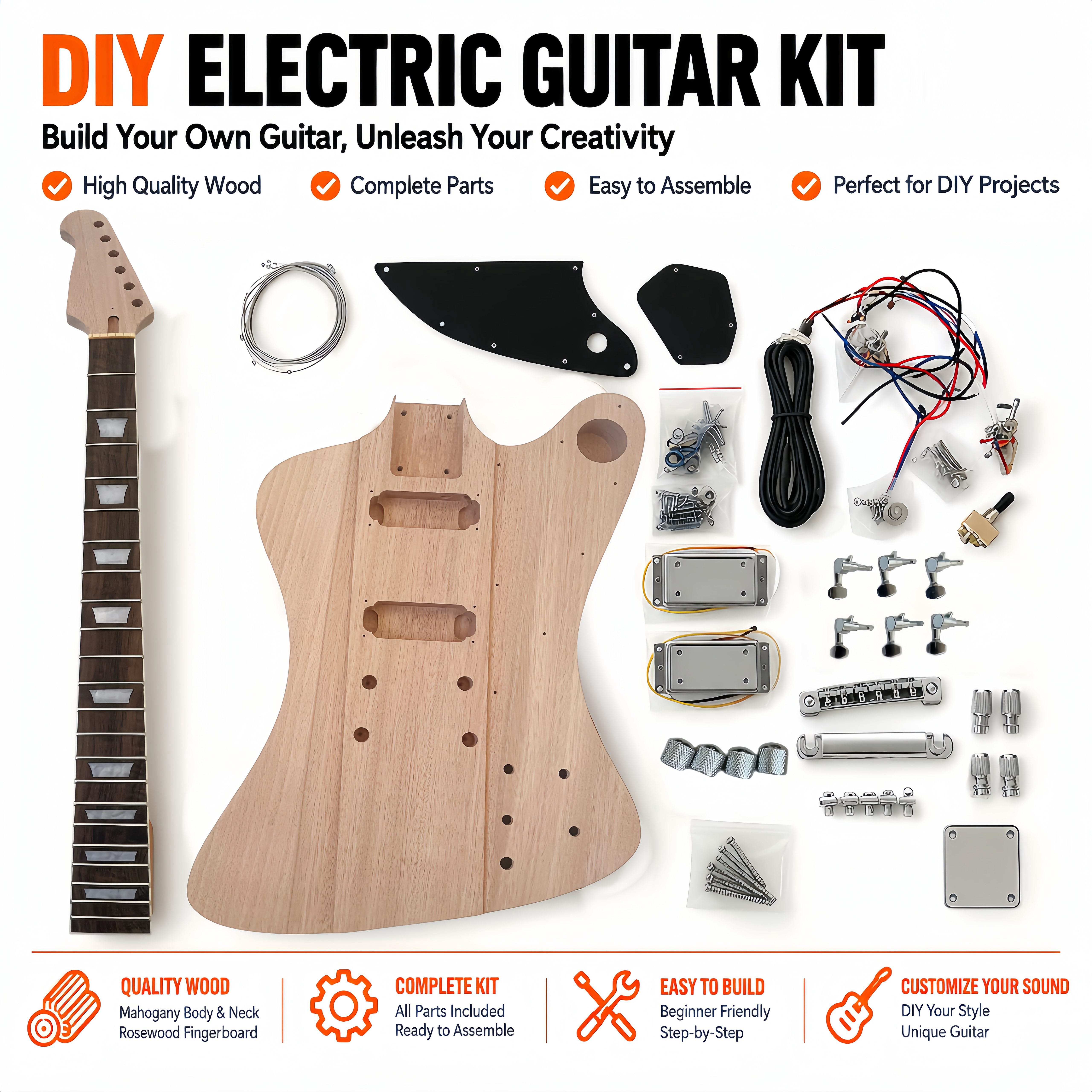 Zuwei Yellow Semi-Hollow Body ZW-TL Electric Guitar Custom Shop 22