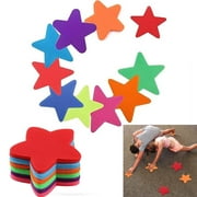 BE-TOOL 36Pcs Nylon Carpet Markers Floor Dots for Classroom Teacher Supplies Elementary School Mixed Color Stars Shape