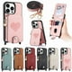thumbnail image 2 of Crossbody Presidence Krand Lanyard Zipper Wallet Leather Case, iPhone 14, 11, 12, 13, 15, 16 Pro Max, Magnetic Card Slot, Stand Holder Cover, 2 of 4