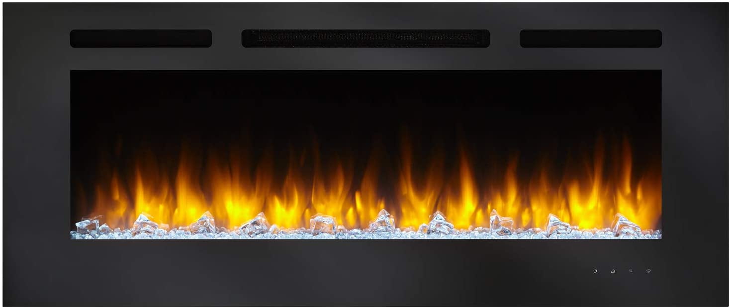 SimpliFire Allusion 48in Wall Mount Electric Fireplace SFALL48BK