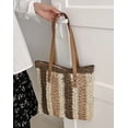 thumbnail image 5 of CoCopeaunts Beach Tote Bag for Women Summer Handwoven Straw Bag Large Stripe Beach Tote Bag Handbag, 5 of 7