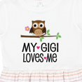 thumbnail image 4 of Inktastic My Gigi Loves Me Girl Owl Girls Toddler Dress, 4 of 5