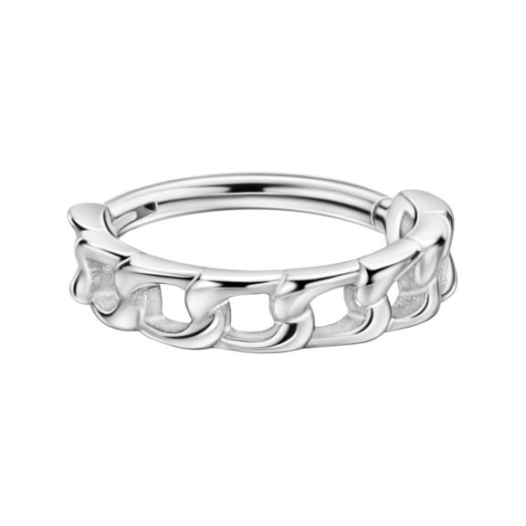 FANSING 316L Surgical Steel Chain Conch Piercing Jewelry 16g Conch Hoop 10mm Conch Earrings for Women 16 Gauge Piercing Earrings