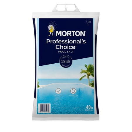 Morton Salt Professional s Choice Salt for Swimming Pools  40 lb. Bag - All Natural