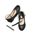 thumbnail image 2 of Dream Pairs Kids Girls Mary Jane shoes Ankle Strap Flat Shoes Casual Dress Wedding Shoes SOLE-FINA-K BLACK Size 12, 2 of 5