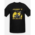 thumbnail image 1 of Johnny 5 is Alife Robots 80s Movie Gift Creative -1029 Funny Men's Short Sleeve Pattern T-shirt Series Black, 1 of 6