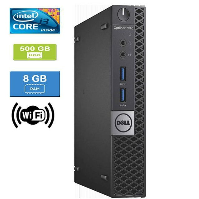 Remis à Neuf : DELL 7040 MICRO Intel Core i3-6100T 3,20 GHz, 8 Go, 500 Go HDD, Win 10 Pro