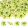 thumbnail image 1 of Uxcell 100 Paquete Cabezas de Flores Artificiales Cabeza de Ciruelo de Seda Falsa Verde Claro, 1 of 7
