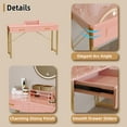 thumbnail image 5 of JAFUSI 39" Computer Desk with Drawers and Storage Shelf, Study and Work Desk for Bedroom Home Office, Pink, 5 of 6