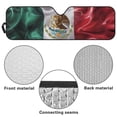 thumbnail image 6 of XYZCANDO Mexico Flags Windshield Sun Shade Sun Visor for UV Rays & Heat Protection for 2007-2018 Jeep Wrangler JK JKU & 1997-2006 Jeep Wrangler TJ LJ Keep Your Vehicle Cool, 6 of 7