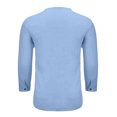 thumbnail image 5 of IROINNID Discount Button Down Shirts for Men Long-sleeved Round Neck Cotton And Linen Loose Shirt Pure Color Multi-size,Light blue, 5 of 8