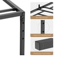 thumbnail image 2 of Metal Platform Bed Frame with Sturdy Steel Bed Slats, Black QUEEN, 2 of 7