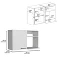 thumbnail image 3 of DEPOT E-SHOP Salento 2 Stackable Wall-Mounted Storage Cabinet with 2 Side Shelf, White, 3 of 5