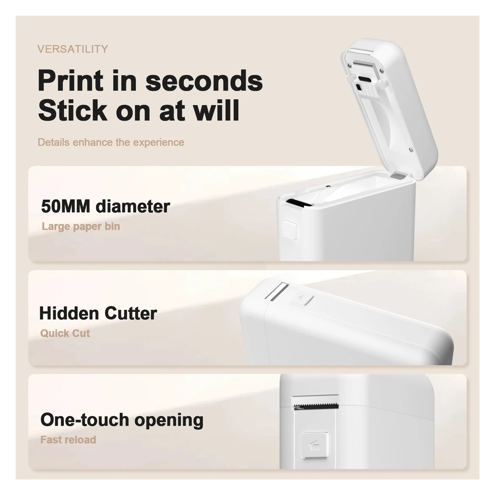 Label Maker Machine with Tape Portable Printer Mini Thermal Printers Sticker for School Home Office