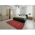 thumbnail image 5 of Ahgly Company Machine Washable Indoor Round Traditional Brown Red Area Rugs, 4' Round, 5 of 7