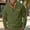 Army Green, variant on Mens Waffle Long Sleeve Shirt Man Long Sleeve Solid Color Round Neck Button Fashion Fallow Blouse Army Green 3X