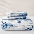 thumbnail image 5 of jejeloiu Coastal Sketch Beach Twin Quilt Set,Palm Chair Seascape Twin Coverlet Set For Boys,Blue White,2 Pieces, 5 of 7