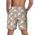 thumbnail image 3 of Kdxio Cute Rabbit Floral Print Men's Swim Trunks with Compression Liner 7 Inch Inseam Quick Dry Swim Shorts, 3 of 7