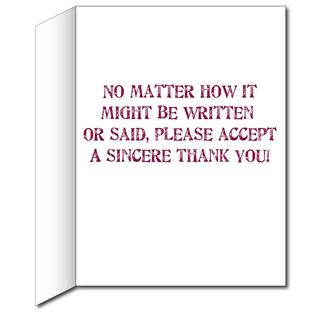 Giant Thank You Card (Thank you in Lots of Languages), 2' x 3' Card with Envelope