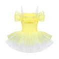 thumbnail image 2 of MSemis Girls Princess Off Shoulder 3D Flowers Design Leotard Ballet Tutu Dress, 2 of 5