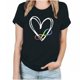 thumbnail image 2 of Fiudx Ofertas de La Semana Camiseta de Manga Corta con Cuello Redondo y Estampado Informal a La Moda para Mujer, 2 of 4