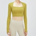 thumbnail image 5 of Traje de Yoga y baile para mujer, Top deportivo con almohadilla en el pecho, camisa de manga larga, Pra Speed Up, corto, elegante, cinturón pequeño para gimnasio, 5 of 5