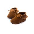 thumbnail image 3 of Ochine Baby PU Suede Leather Boys Girls Soft Fringe Soft Soled Non-slip Footwear Crib First Walkers, 3 of 7