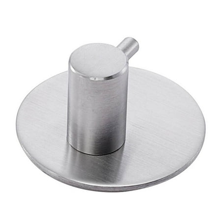 

Hareemi Stainless Steel Bathroom Lavatory Towel Hanger Wall Mounted Single Clothes Hook Non-adhesive Round Hook Cloakroom Organizer