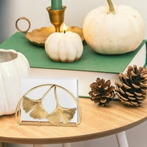 FRCOLOR Rustic Napkin Holder Metal Iron Serviette Holder Leaf Shaped Napkin Holder Vertical Leaf Napkin Dispenser for Kitchen Dining Room Decorations