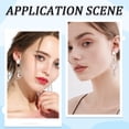 thumbnail image 5 of 1 Box 36Pcs 3 Size Flat Round Earring Posts Silver Stud Earring Findings Hypoallergenic Stainless Steel Ear Studs with Butterfly Ear Back Blank Earring Posts for Jewelry Making Supplies DIY Silver, 5 of 6