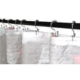 thumbnail image 6 of Serafina Home Pink Grey Butterfly Fabric Shower Curtain for Bathroom: Elegant Flower Garden Toile Design, 6 of 7