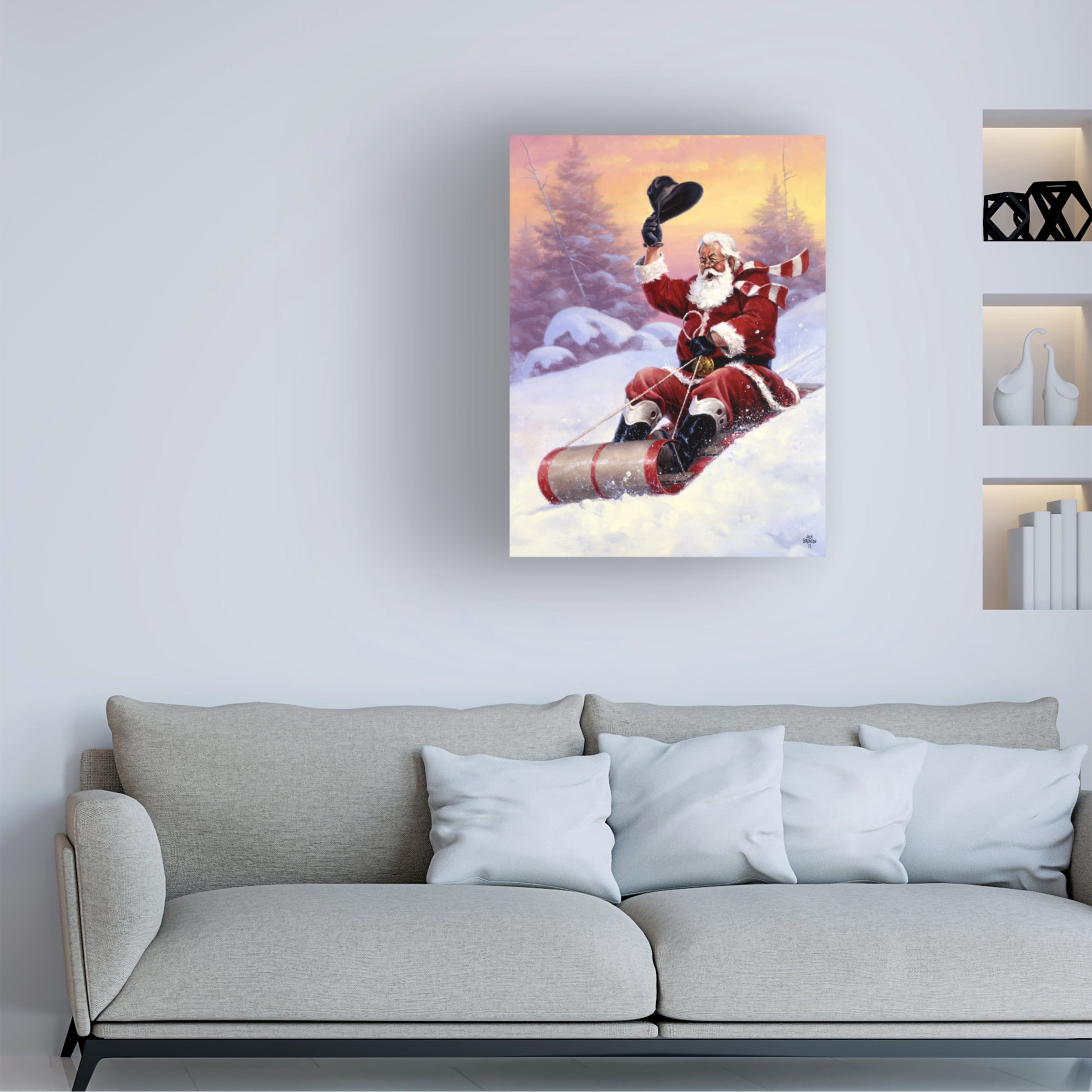 Jack Sorenson 'Here Comes Santa' Canvas Art
