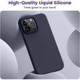 thumbnail image 2 of Designed for iPhone 15 Pro Case, Silicone Shockproof Slim Thin Phone Case for iPhone 15 Pro(6.1 inch), (Midnight Blue), 2 of 12