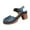 Black Sandals for Women, variant on Hopeusnice Women's Sandals Non-Slip Breathable PU Materials Summer And Fall Shoes Soft Trendy Closed-Toe Sandals Block Heel Almond Toe Flexible Walking Shoes Black 41