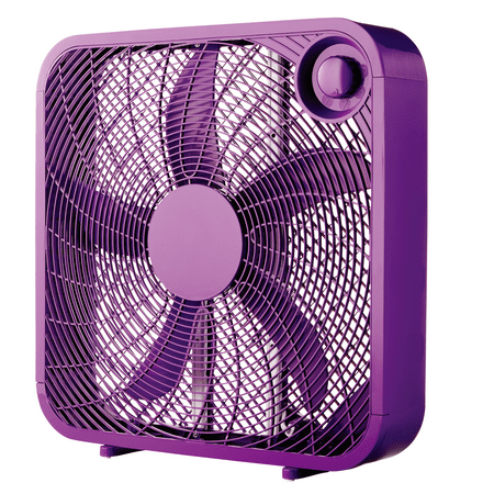 Mainstays 20" 3-Speed Box Fan, FB50-16HP, Purple