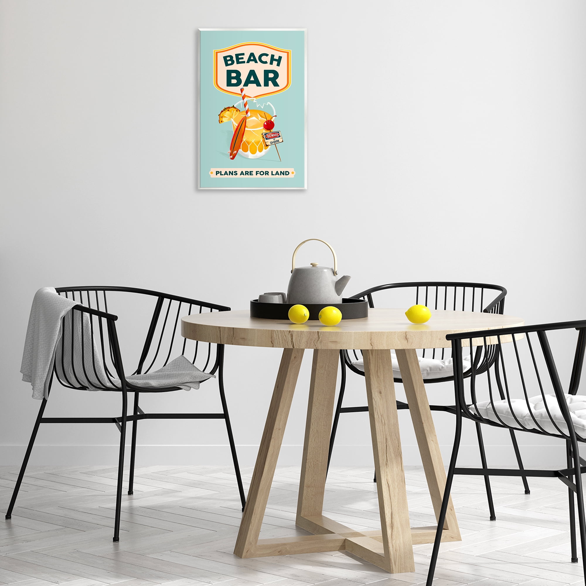 Stupell Industries Beach Bar Cocktail Food & Beverage Painting Unframed Art Print Wall Art, 13 x 19