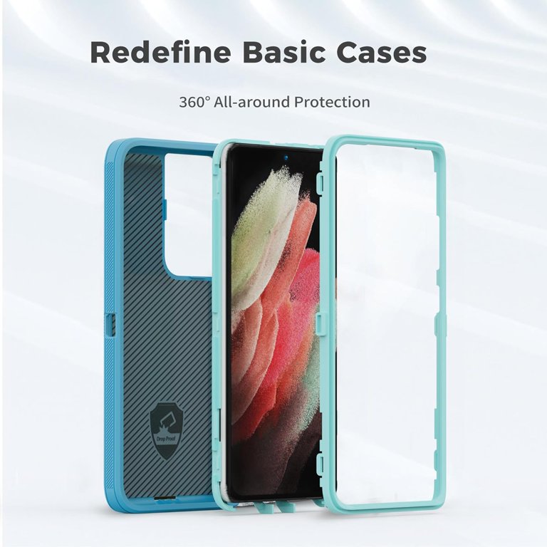 for Galaxy S21 Ultra 5G Case, Heavy Duty Protective Case with [3