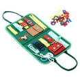 thumbnail image 3 of Tablero educativo con hebilla, juguetes, zapatos con lazo de fieltro, juguetes de aprendizaje, tablero sensorial Montessori, 3 of 14