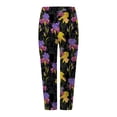 thumbnail image 4 of felwors Tummy Control Workout Capris Leggings for Women High Waist Athletic Yoga Pants with Pockets Gym Running Hiking Purple for Size S, 4 of 4