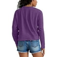 thumbnail image 3 of Titcea Sweatshirt for Women, Basic Crew Neck Solid Color Sweaters, Loose Comfy Casual Tops, 3 of 6