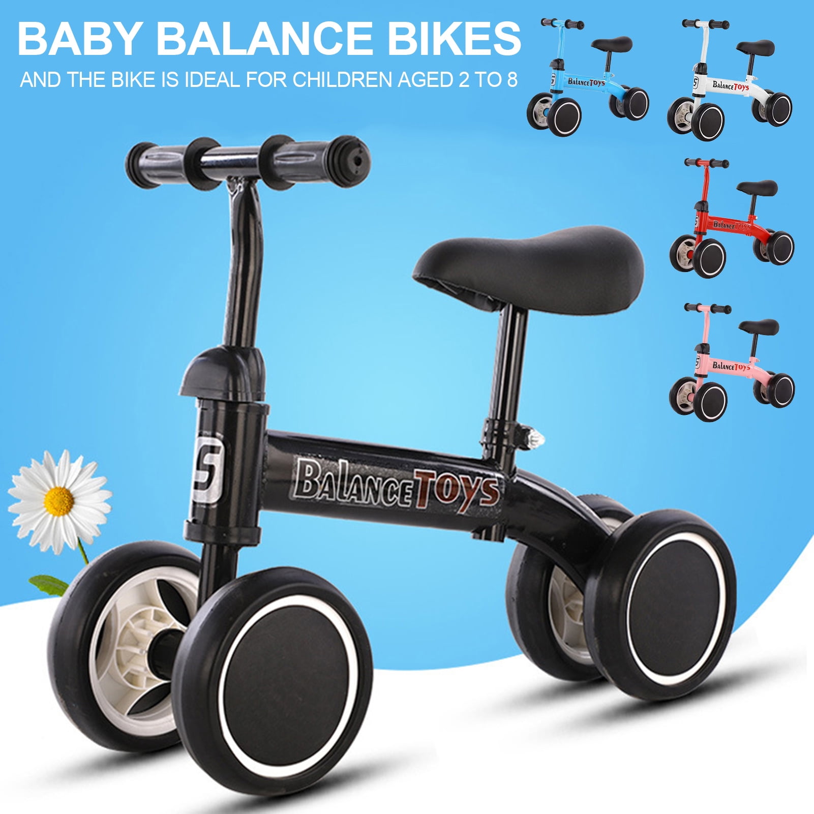 Pedal 4 Wheels Toddler Infant Bikes 