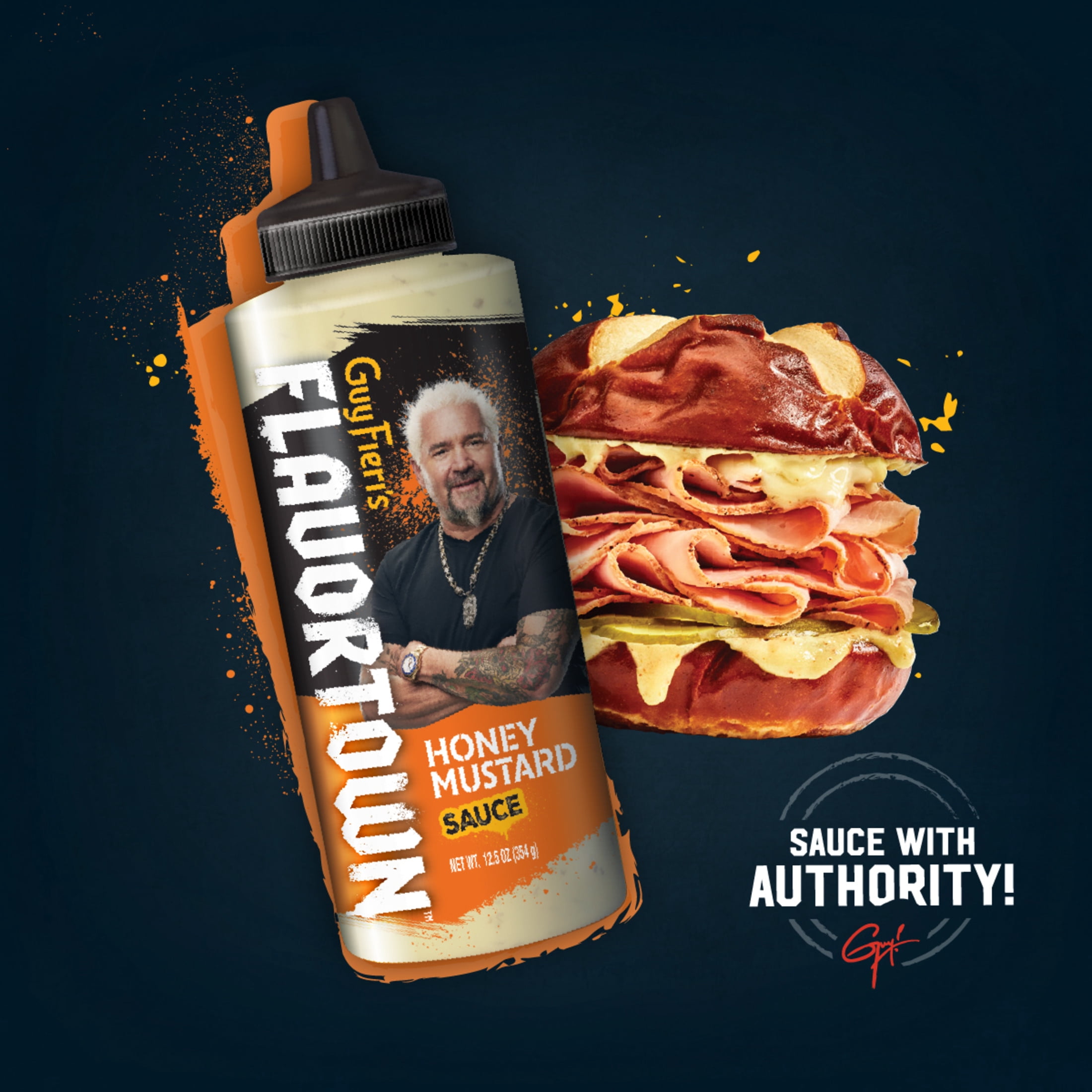(2 pack) Flavortown Honey Mustard Sauce 12.5 oz