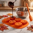 thumbnail image 6 of Halloween Pumpkin Silicone Baking Mold, 6 Cavity Jack O Lantern Candy Chocolate Cake Mould, Multipurpose Pumpkin Mold for Resin Soap Candle Halloween Party DIY Decor, 6 of 9
