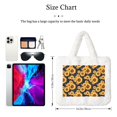 thumbnail image 3 of Yiaed Navy Blue Plaid Sunflower Print Fluffy Shoulder Bag Plush Bags Women Ladies Tote Bag Fluffy White Furry Purse Handbag for Autumn and Winter, 3 of 7