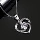 thumbnail image 2 of Collar de plata para mujer con colgante de corazón de plata 925, guardián del amor, circonita cúbica, regalo perfecto y elegante, 2 of 5