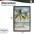 thumbnail image 4 of Stupell Industries Coastal Shady Palm Beach Escape Black Floating Frame Canvas Art, 17 x 25, by Petals Prints Design, 4 of 8