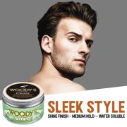 Woody's Matte Finish Hair Gel Pomade, Water-Soluble Hair Pomade for Men with Strong Hold, 3.4 oz